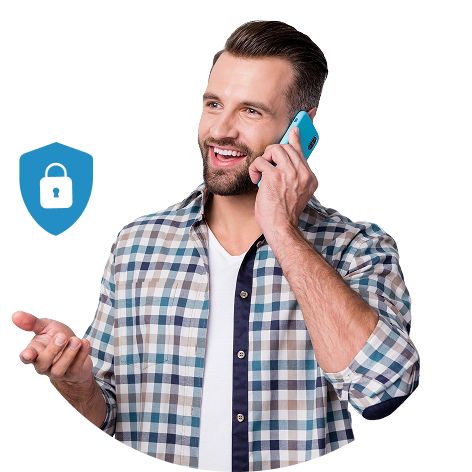 Hombre hablando por telefono